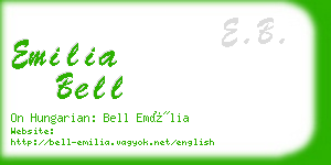 emilia bell business card